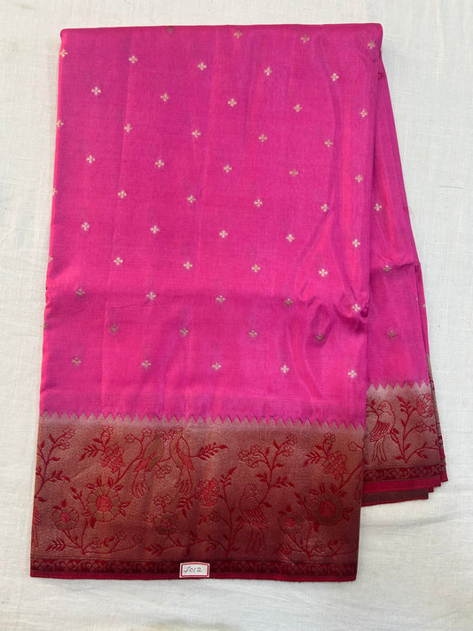 Russian Crepe Contrast border Saree