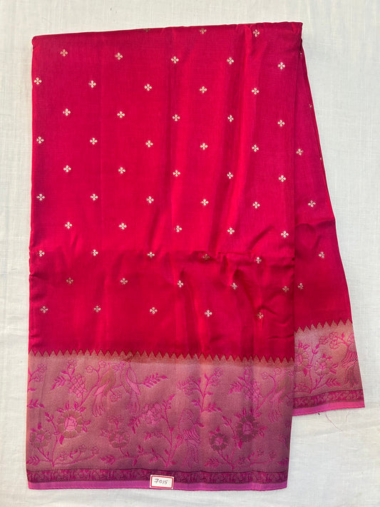 Russian Crepe Contrast border Saree
