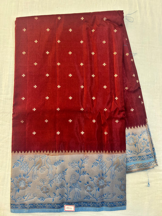Russian Crepe Contrast border Saree