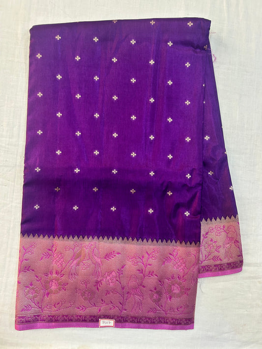 Russian Crepe Contrast border Saree