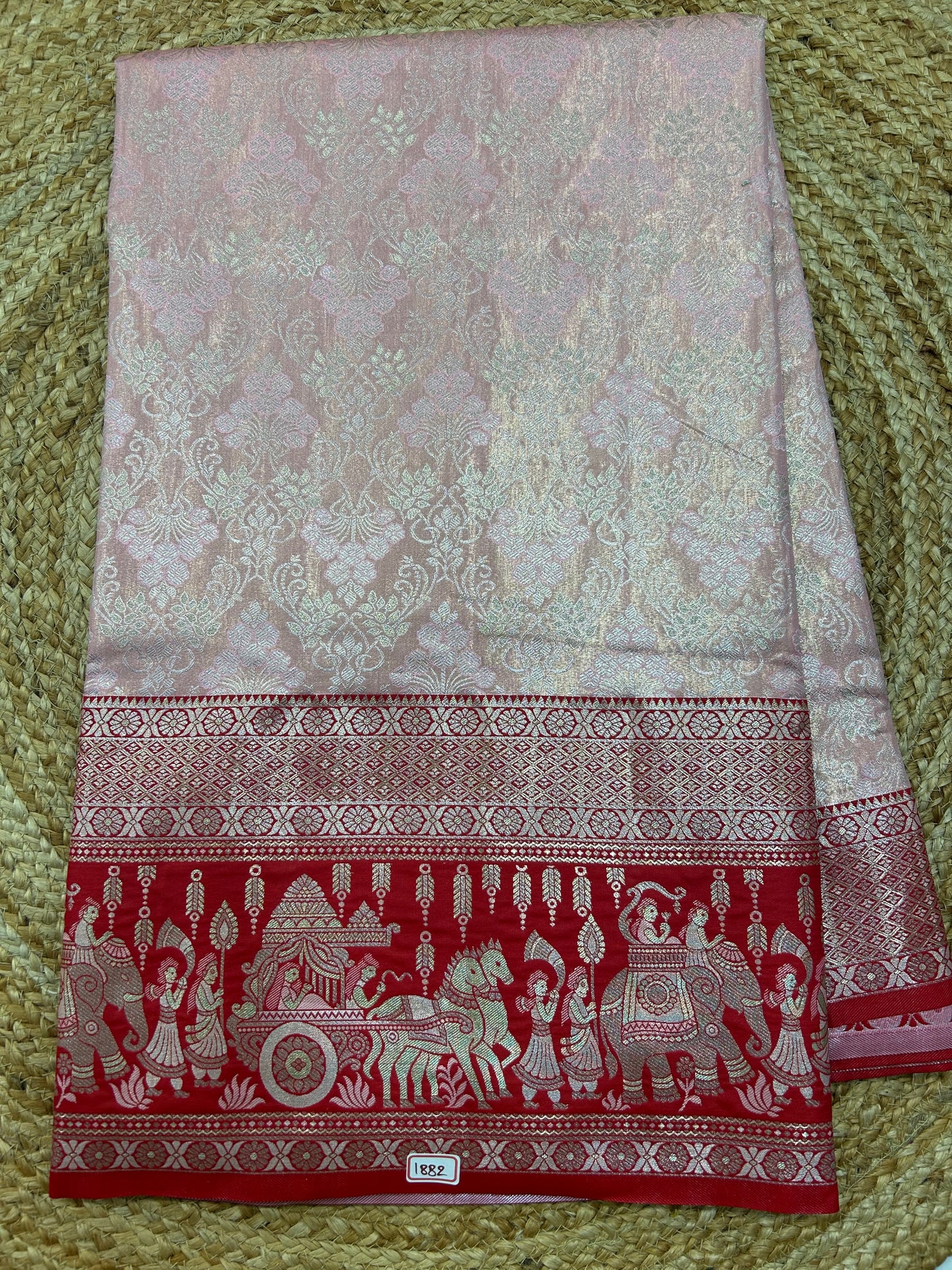 Meenakari Semi Kanchi pattu saree