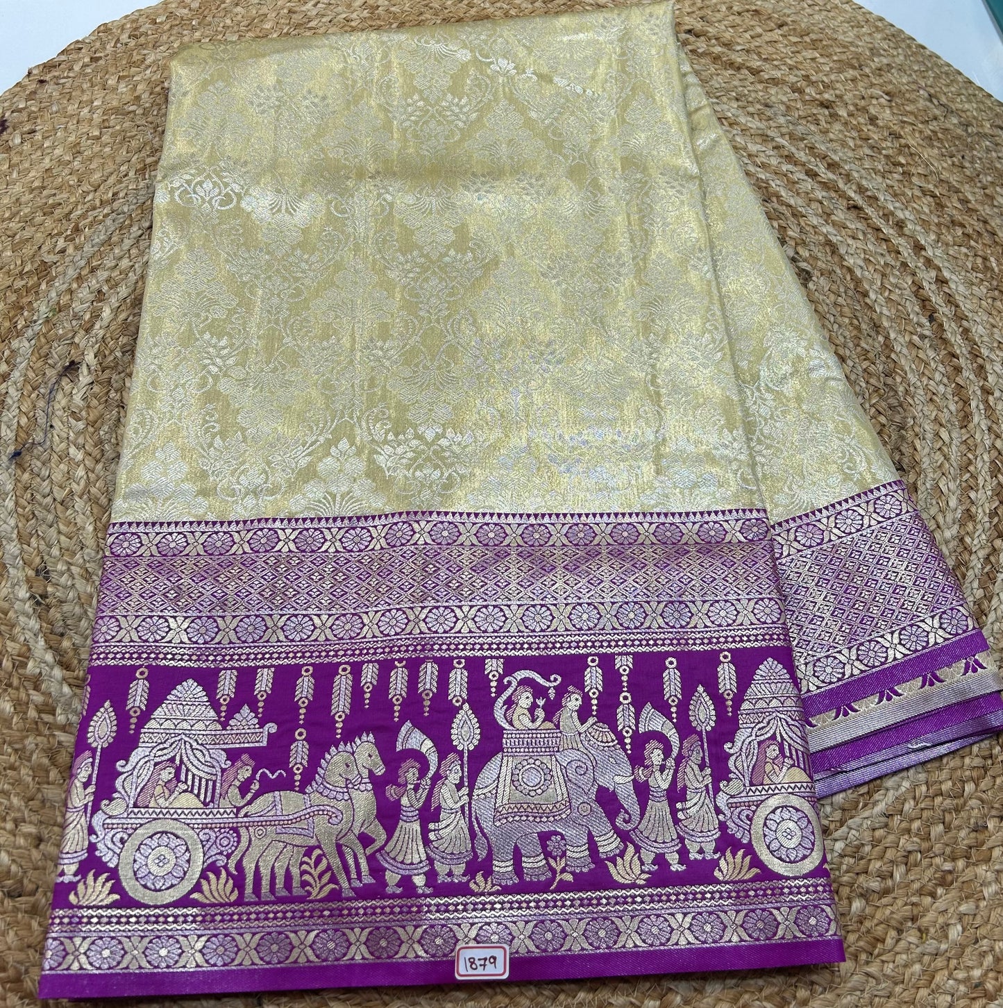 Meenakari Semi Kanchi pattu saree