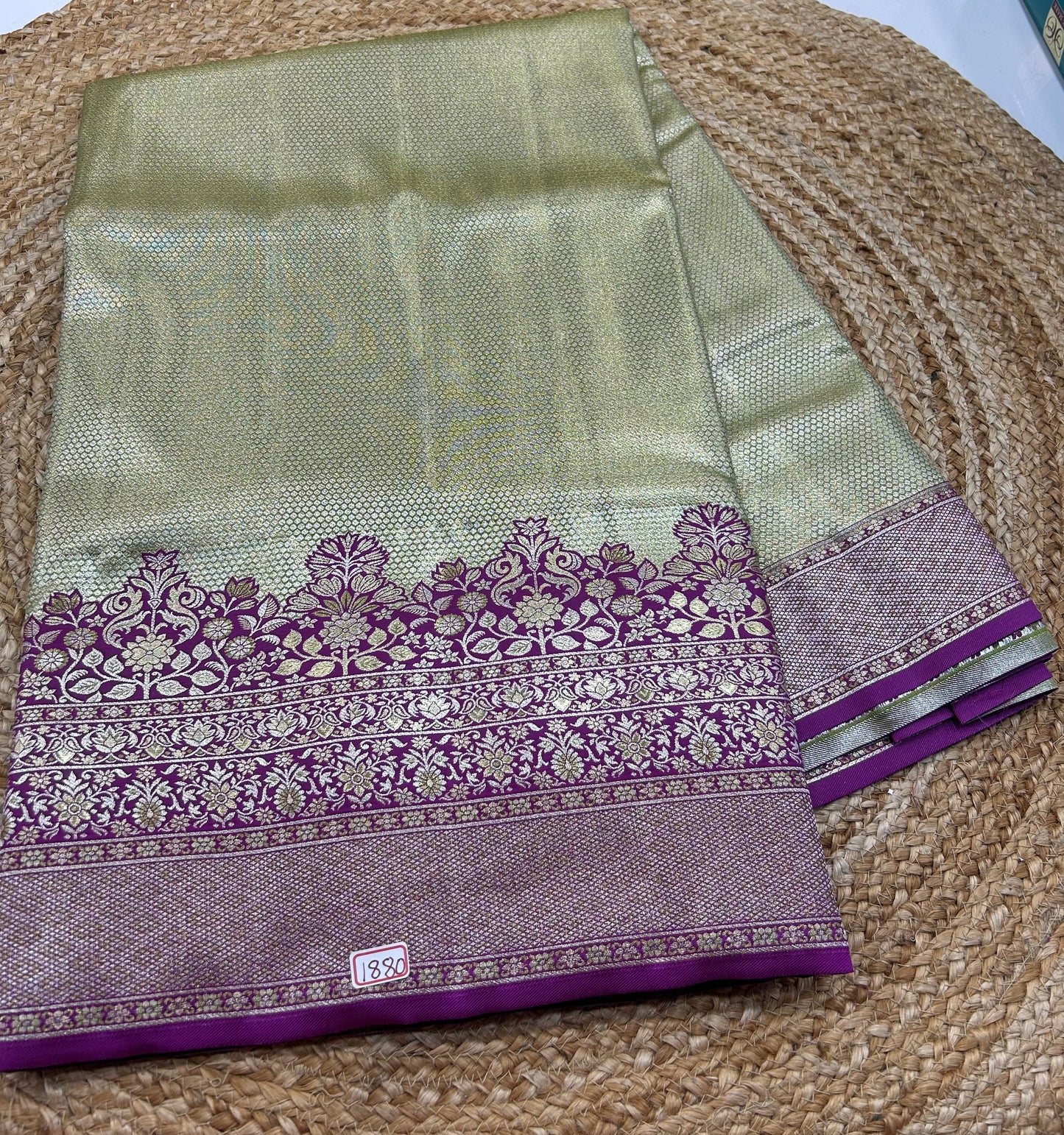 Meenakari Semi Kanchi pattu saree