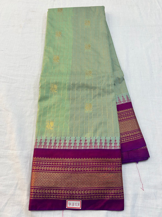 Semi Gadwal small border checks saree