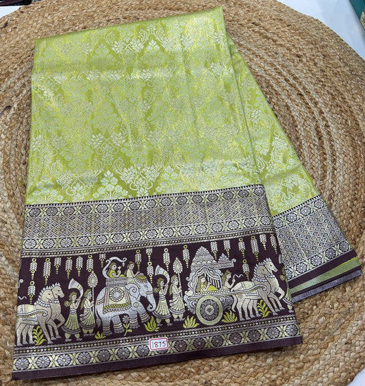 Meenakari Semi Kanchi pattu saree