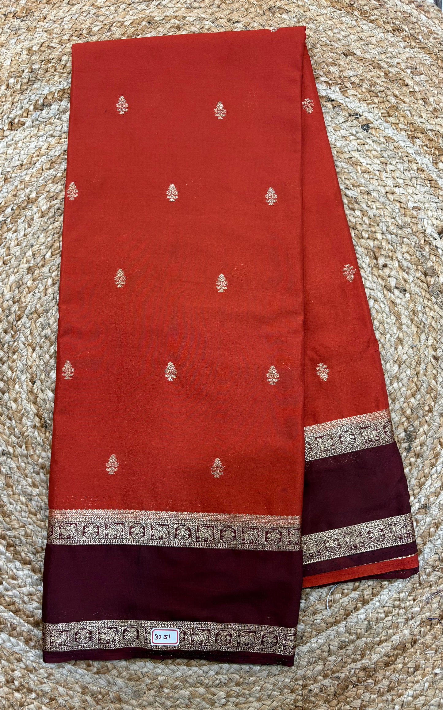 Mysore Crepe Gap Border Saree