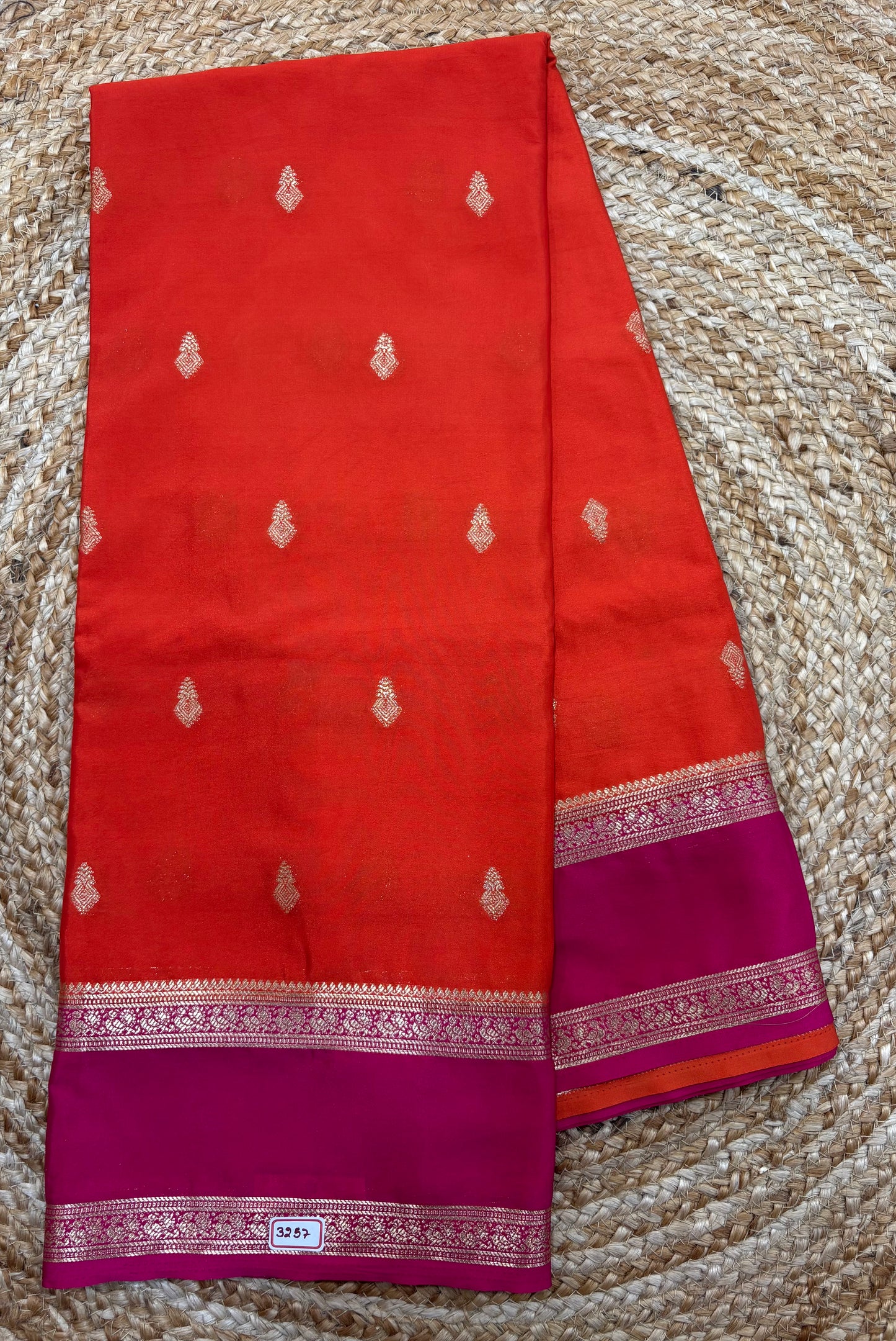 Mysore Crepe Gap Border Saree