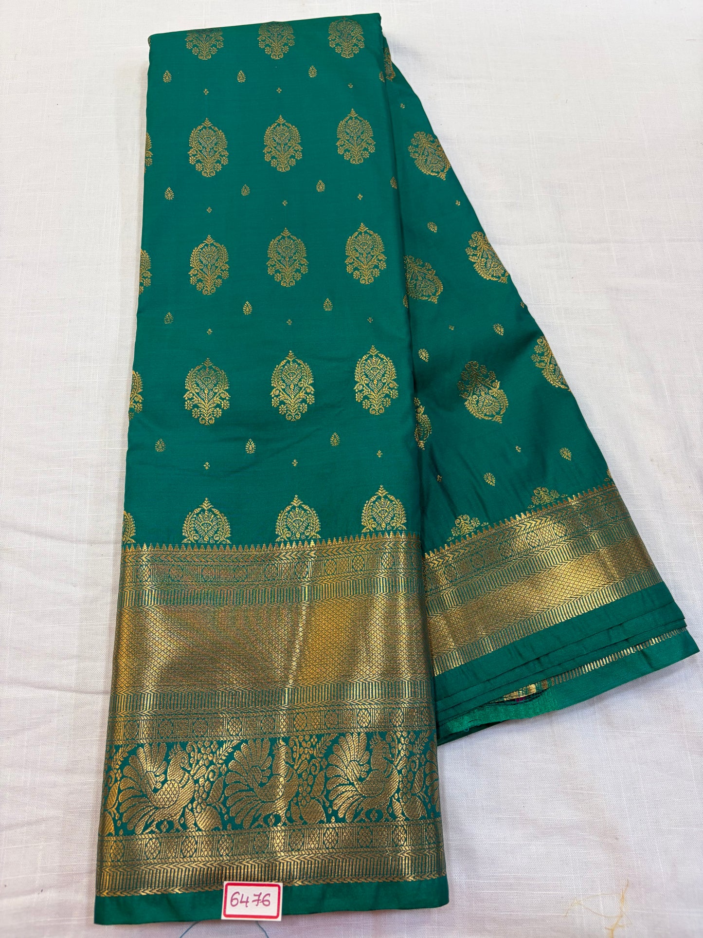 Semi Kanchi Pattu Sarees Sea Green