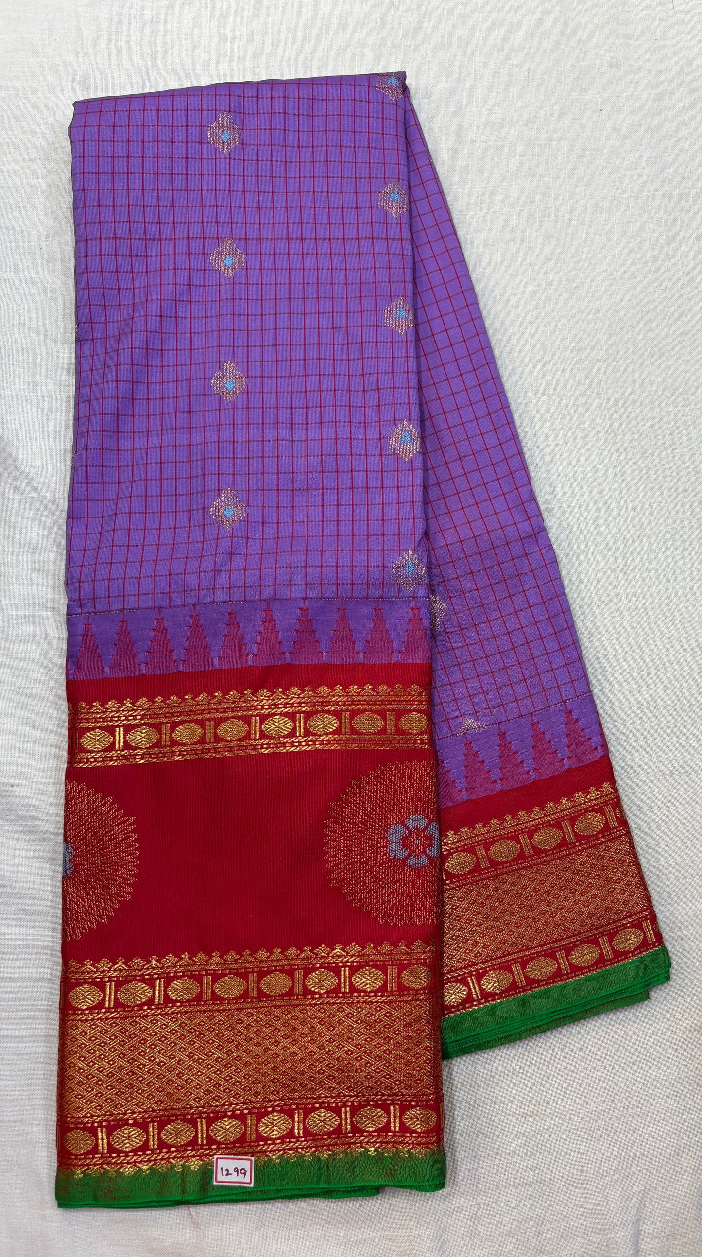 Semi Gadwal Checks Saree