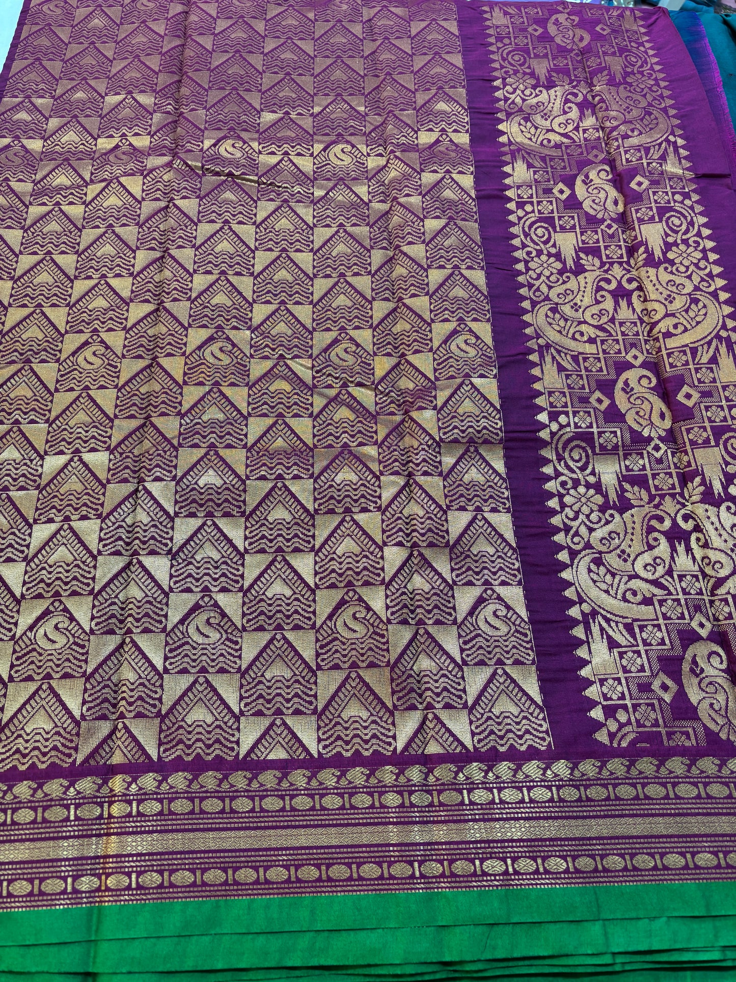 Semi Gadwal Sico Small Border sarees