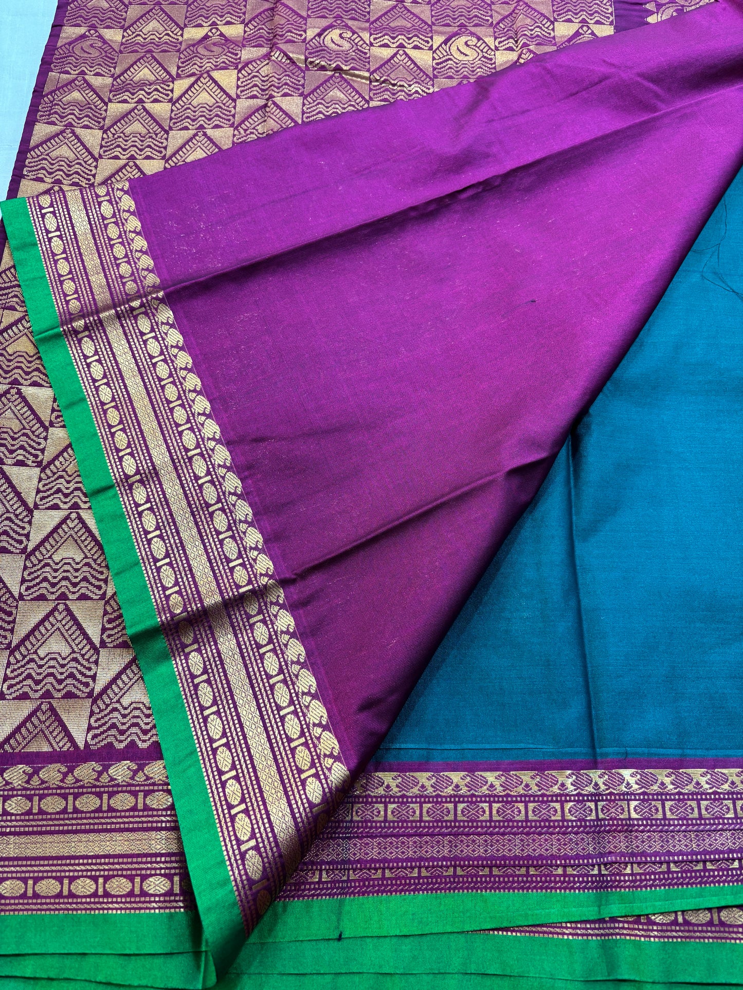 Semi Gadwal Sico Small Border sarees