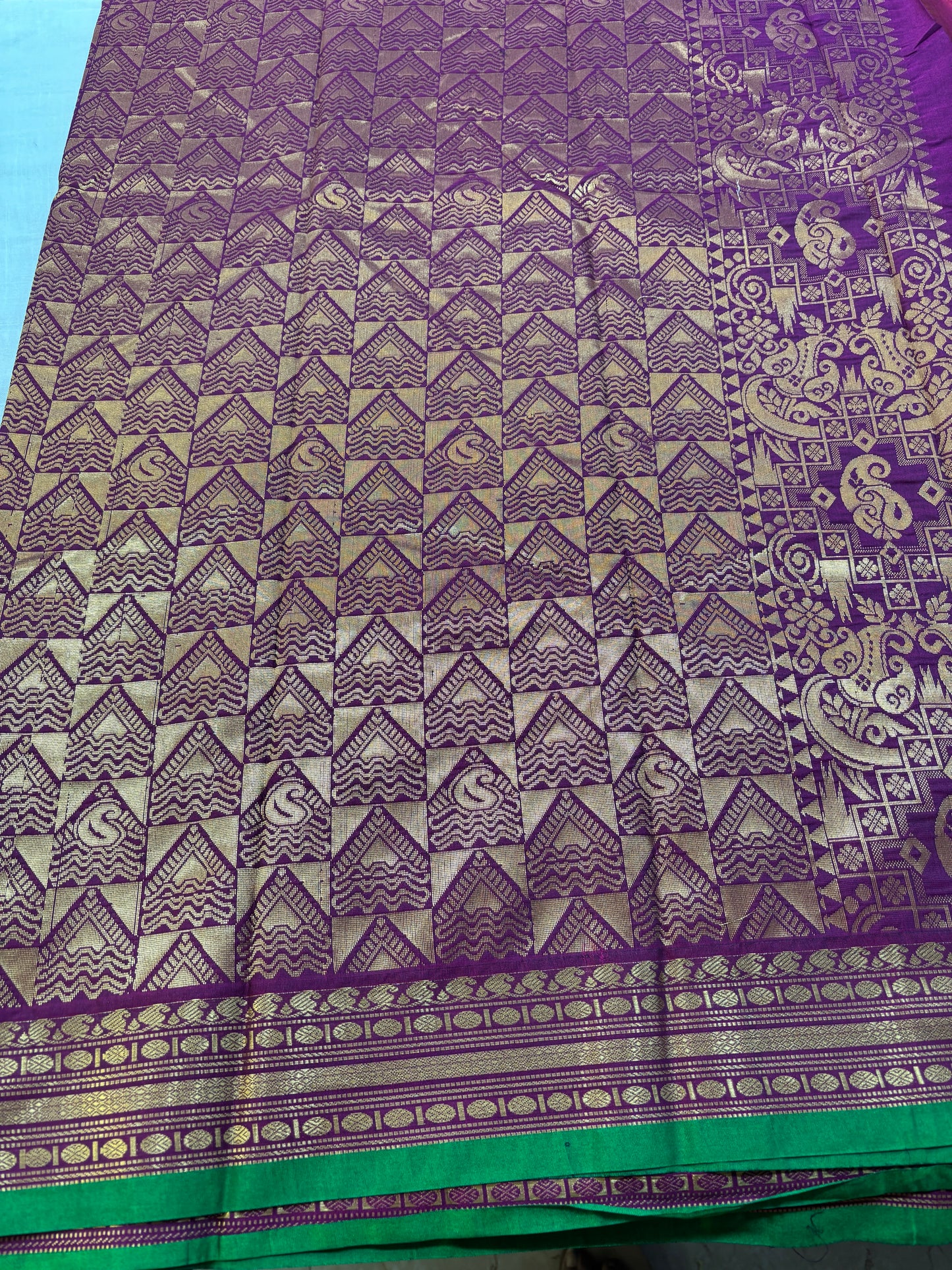 Semi Gadwal Sico Small Border sarees