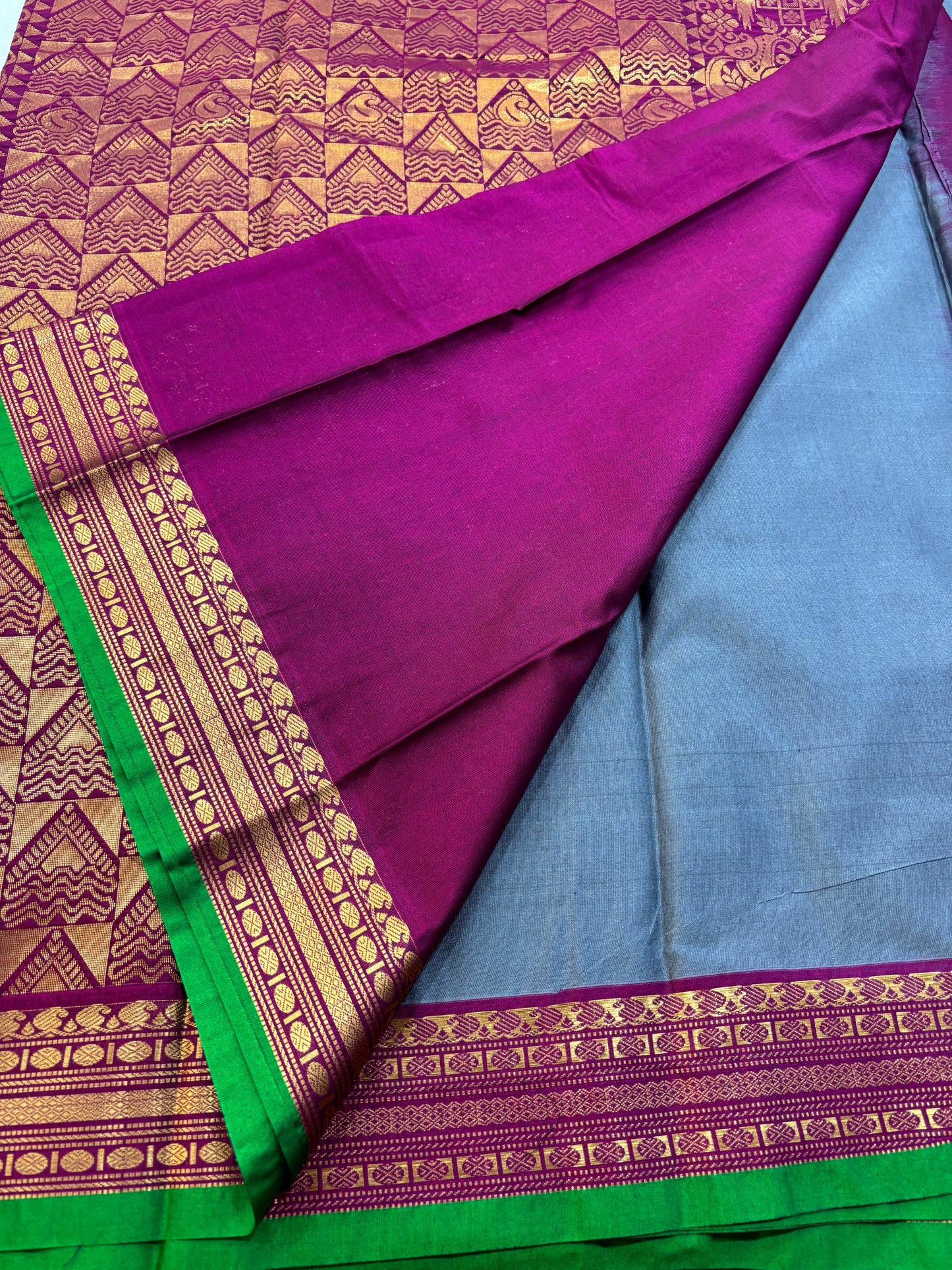 Semi Gadwal Sico Small Border sarees