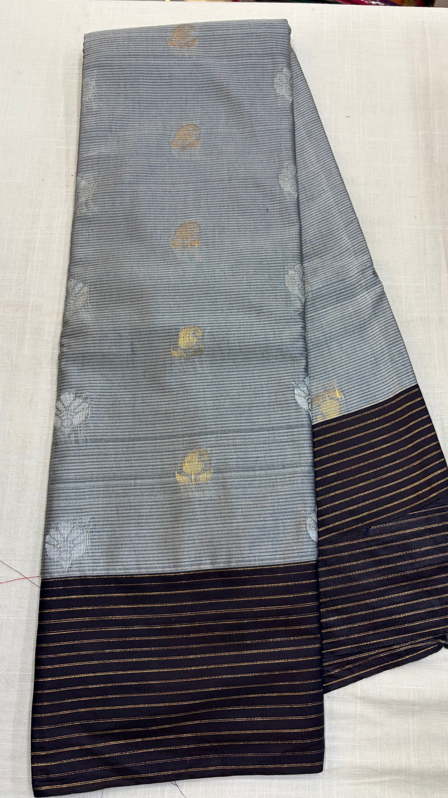 Semi Gadwal Sico Lines Border Saree