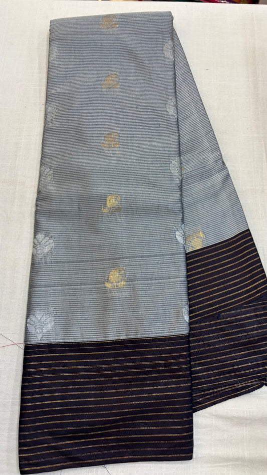 Semi Gadwal Sico Lines Border Saree
