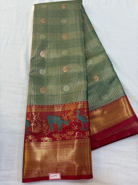 Semi Kanchi Tissue Pattu Sarees
