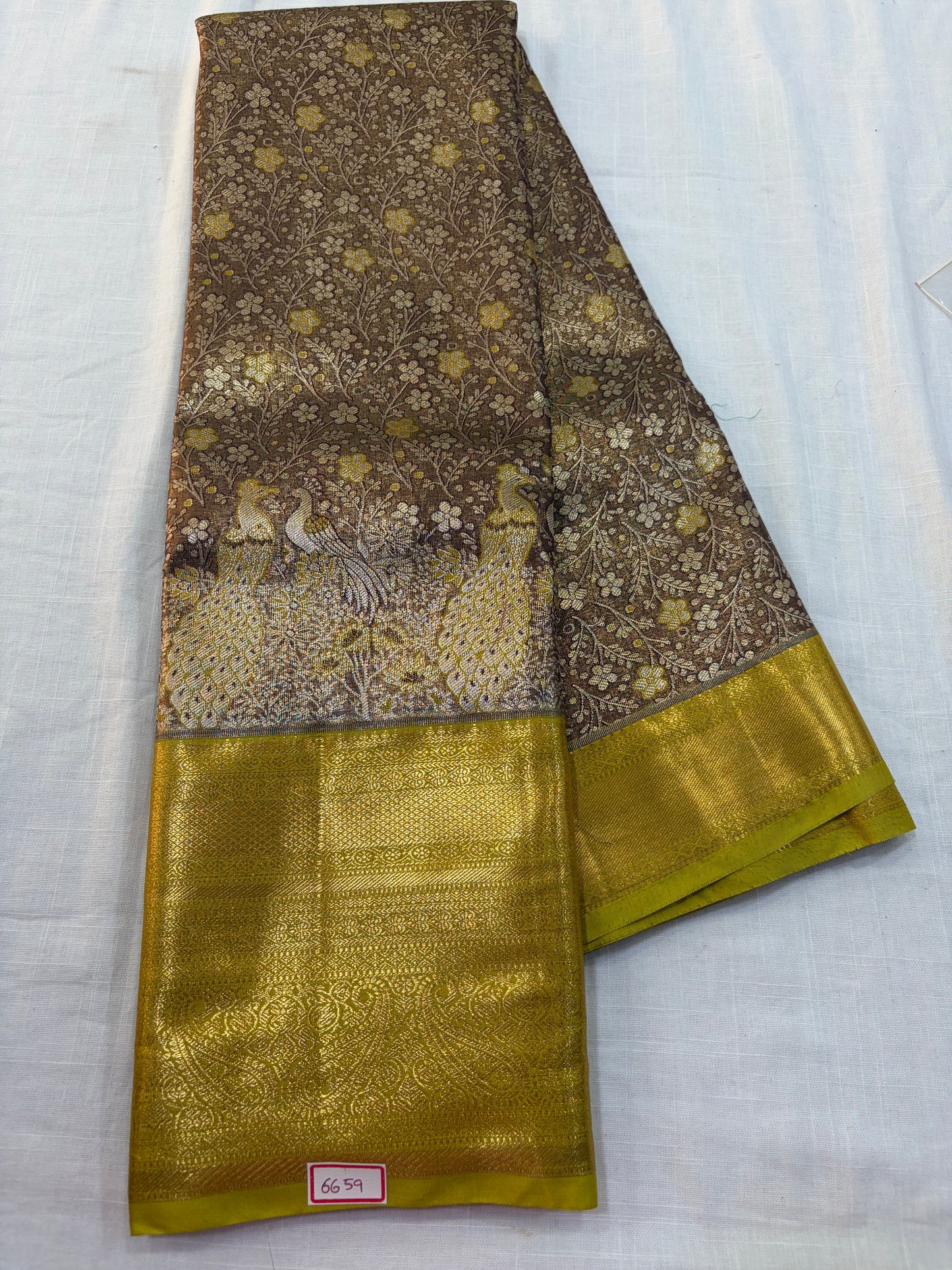 Semi Kanchi Tissue Pattu Sarees
