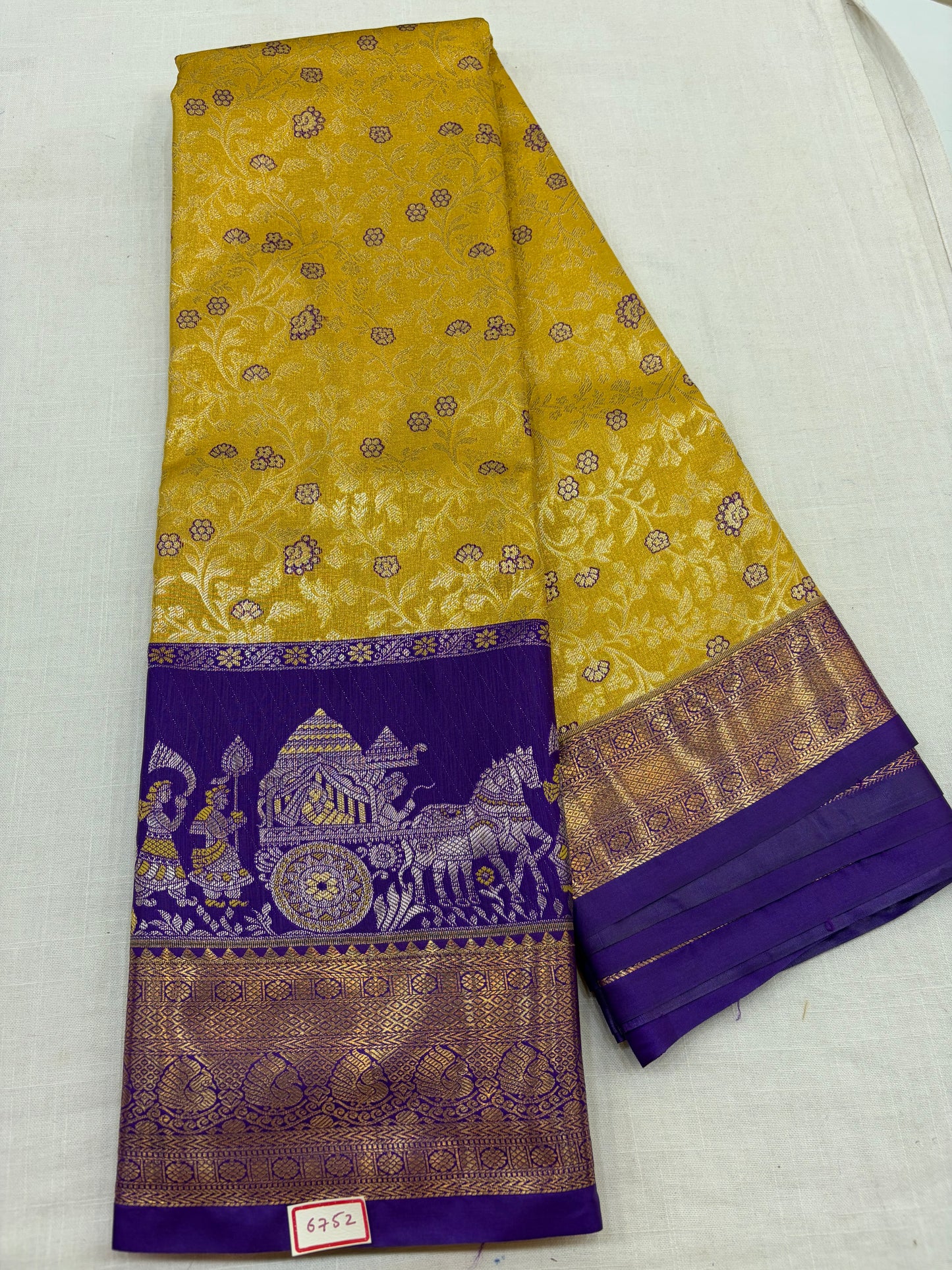 Semi Kanchi Tissue Pattu Sarees