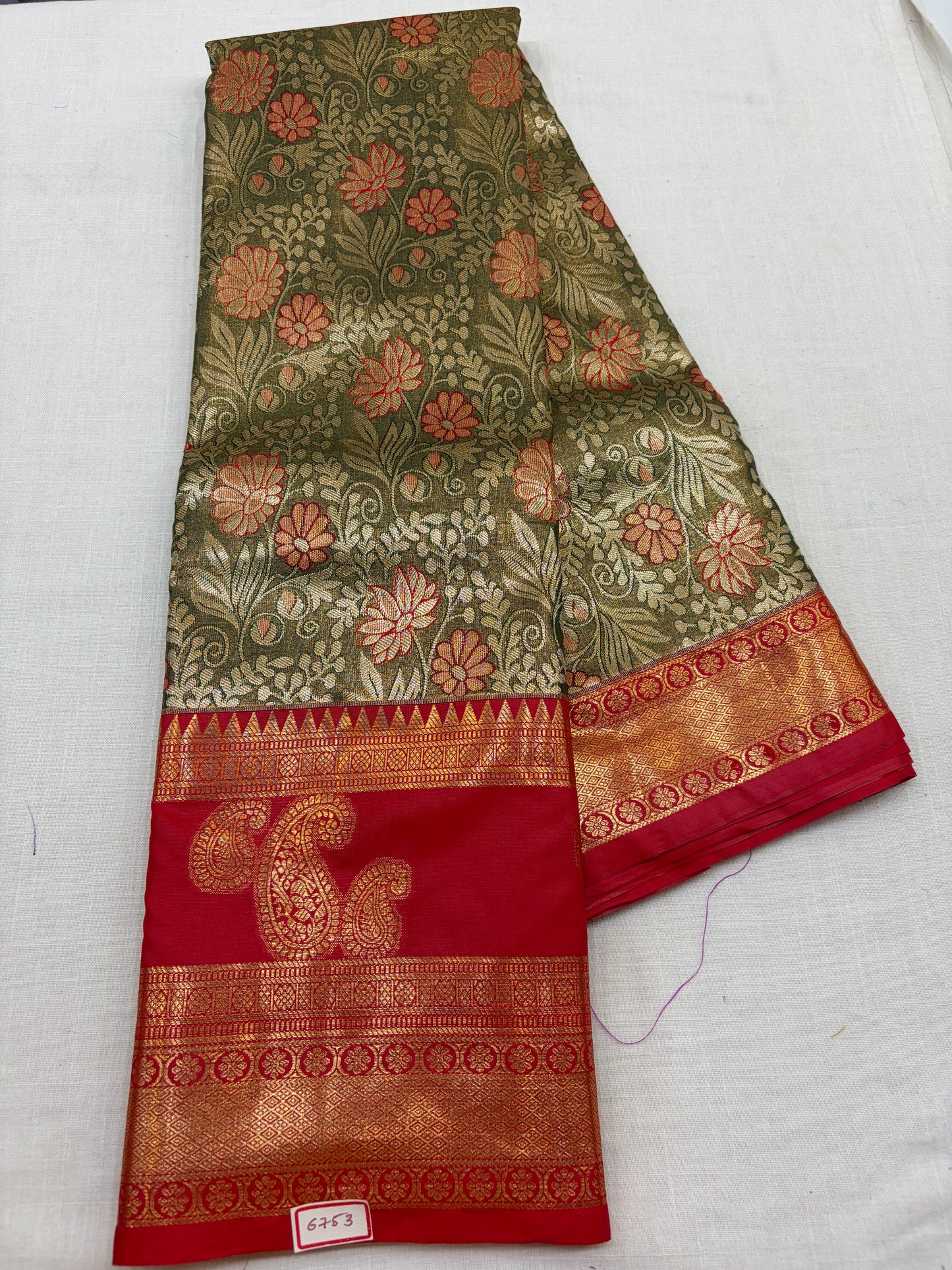 Semi Kanchi Tissue Pattu Sarees