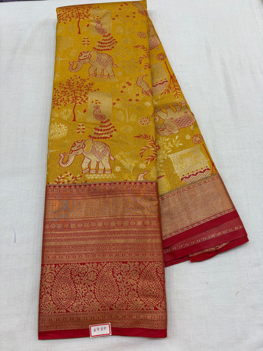 Semi Kanchi Tissue Pattu Sarees