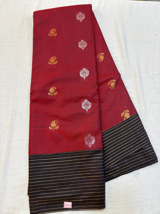 Semi Gadwal Sico Lines Border Saree