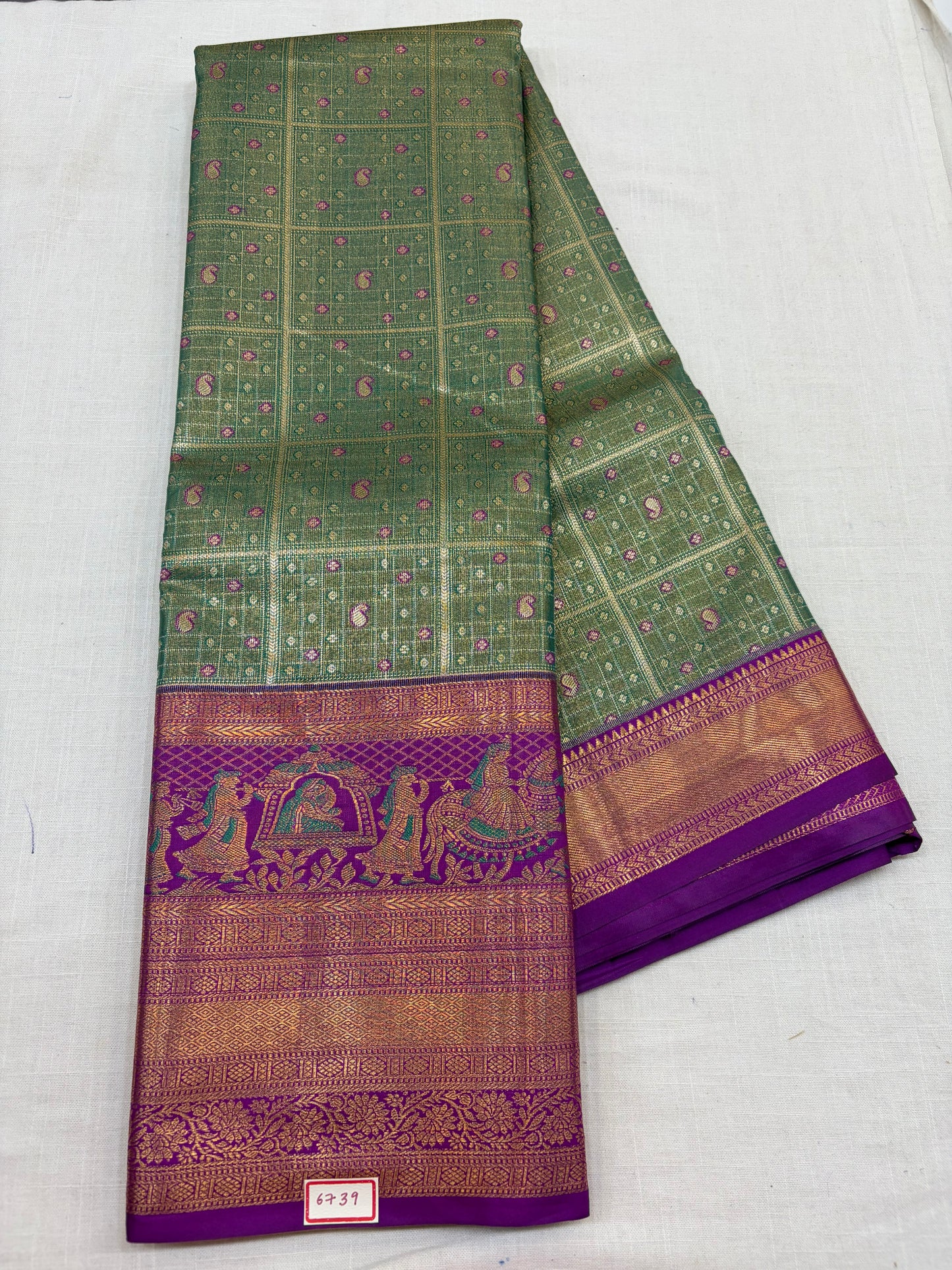 Semi Kanchi Tissue Pattu Sarees