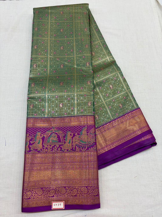 Semi Kanchi Tissue Pattu Sarees