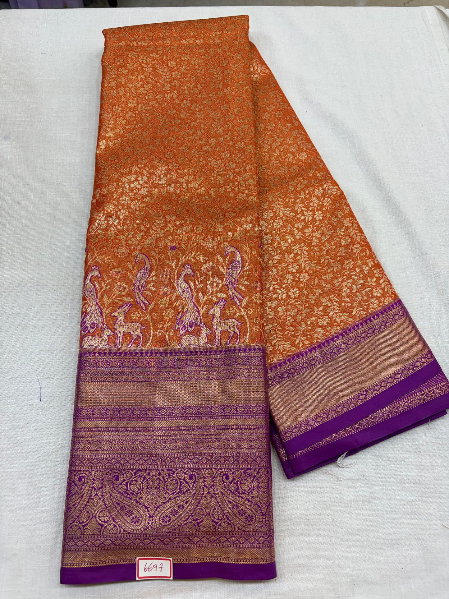 Semi Kanchi Tissue Pattu Sarees