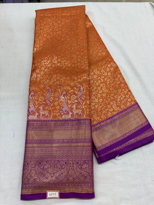 Semi Kanchi Tissue Pattu Sarees