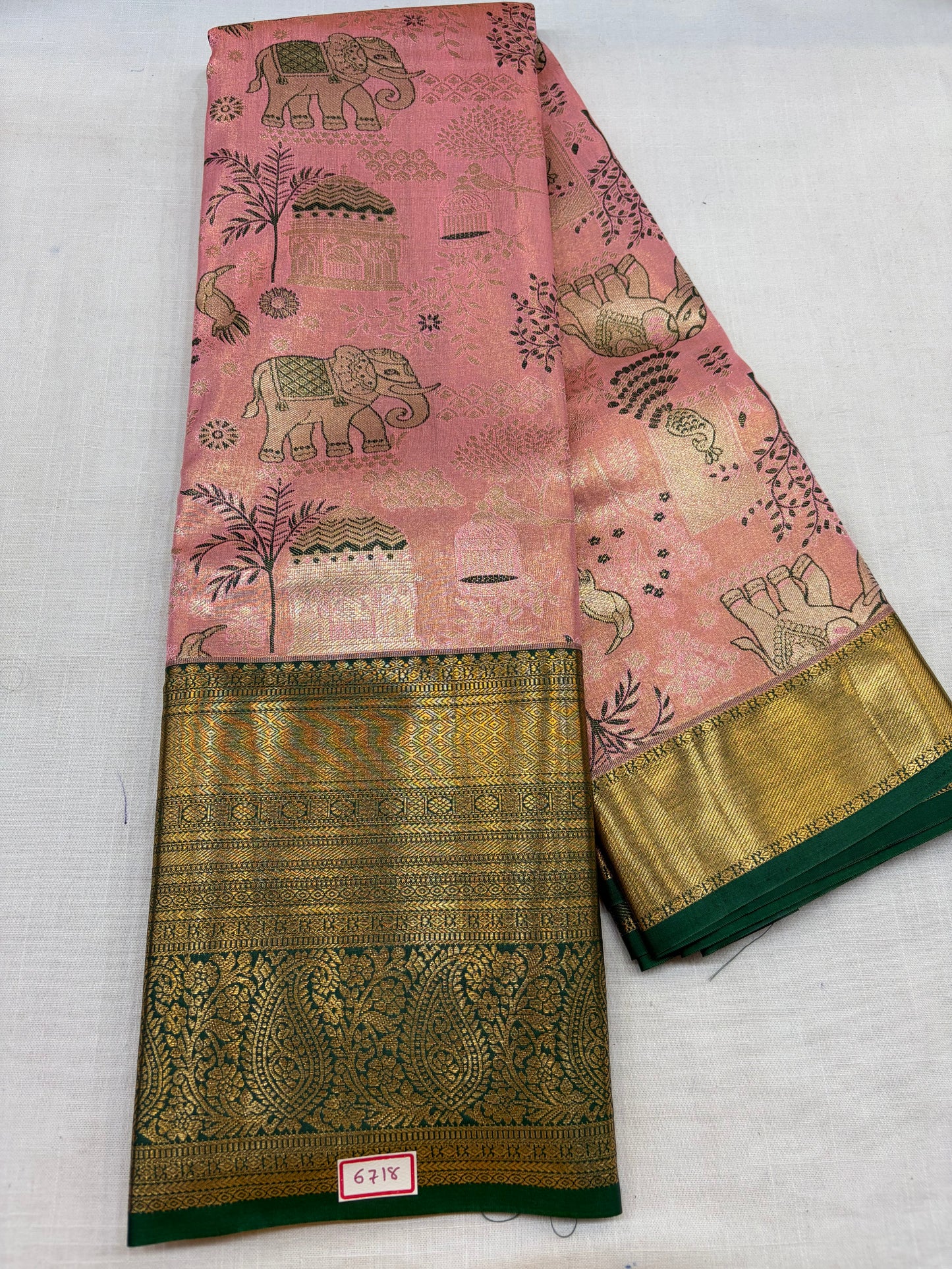 Semi Kanchi Tissue Pattu Sarees