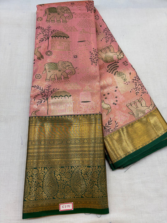 Semi Kanchi Tissue Pattu Sarees