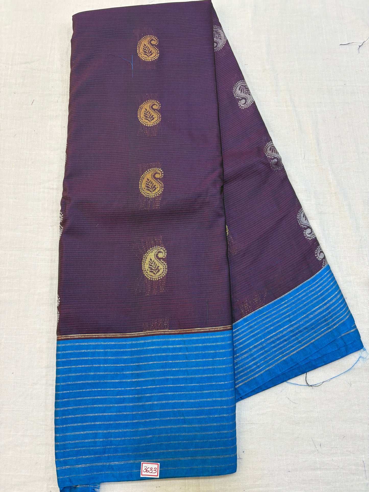 Semi Gadwal Sico Lines Border Saree