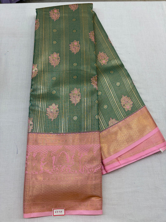 Semi Kanchi Tissue Pattu Sarees