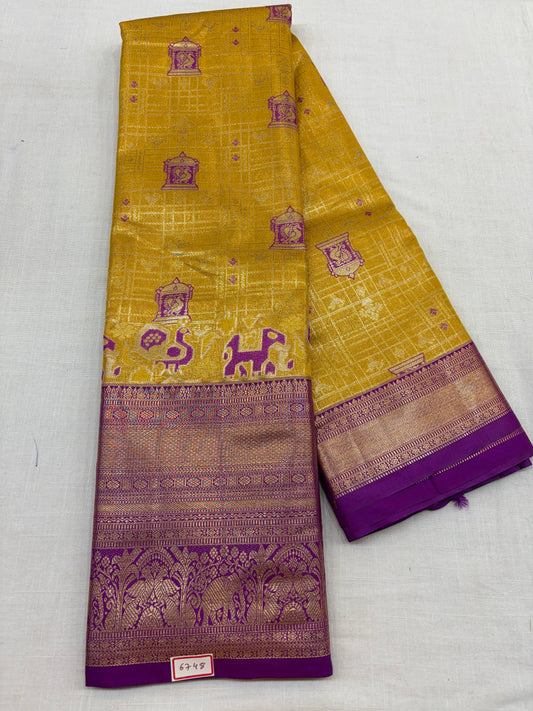 Semi Kanchi Tissue Pattu Sarees
