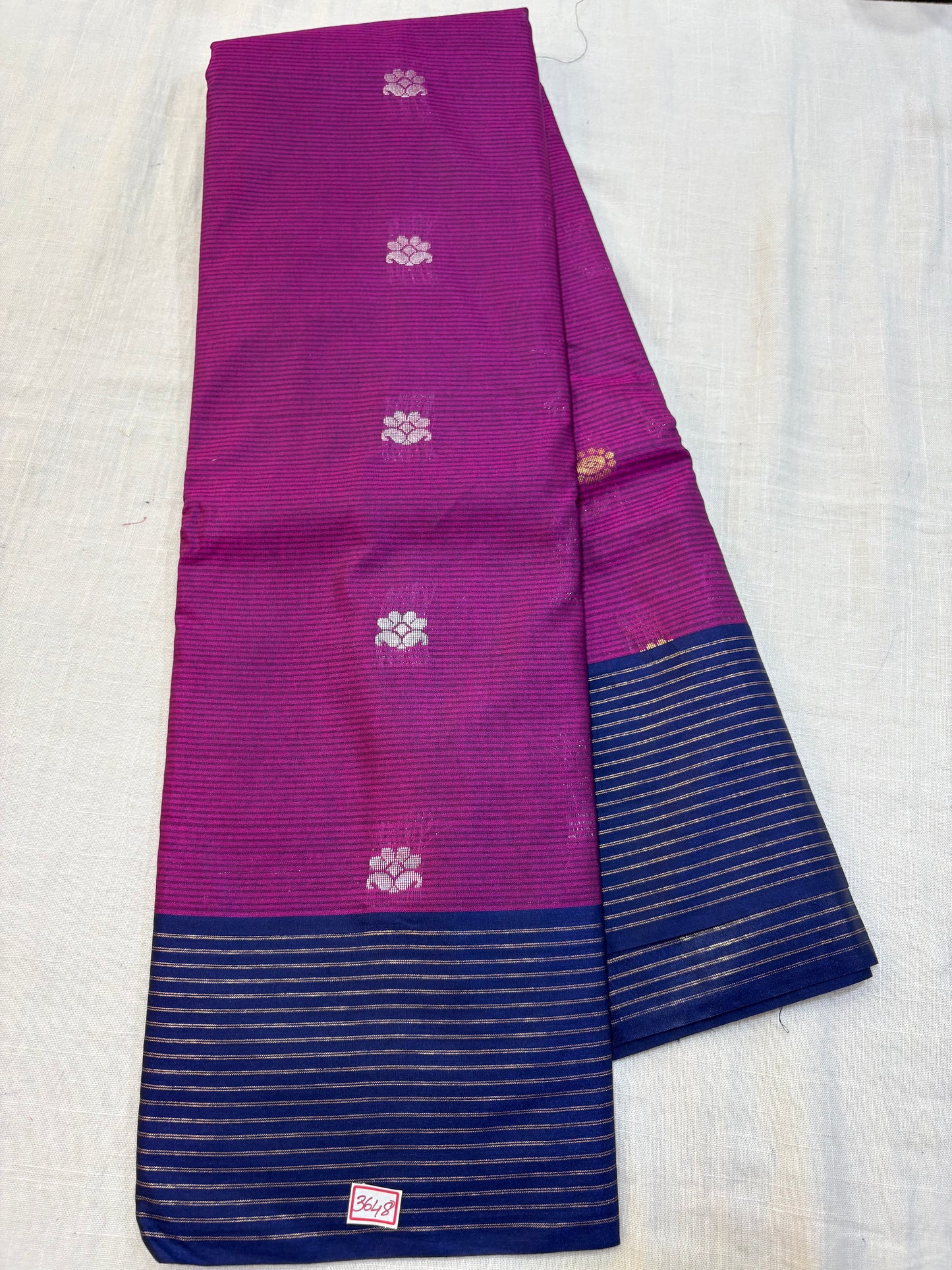 Semi Gadwal Sico Lines Border Saree
