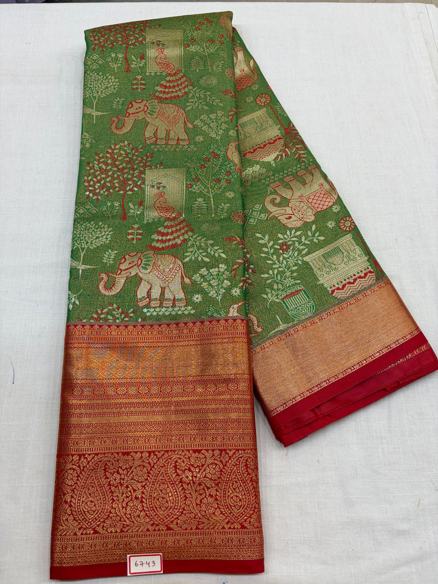 Semi Kanchi Tissue Pattu Sarees