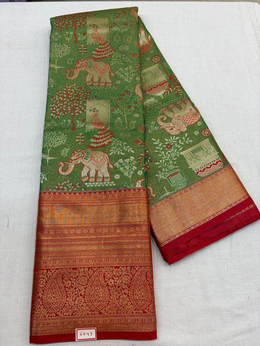 Semi Kanchi Tissue Pattu Sarees