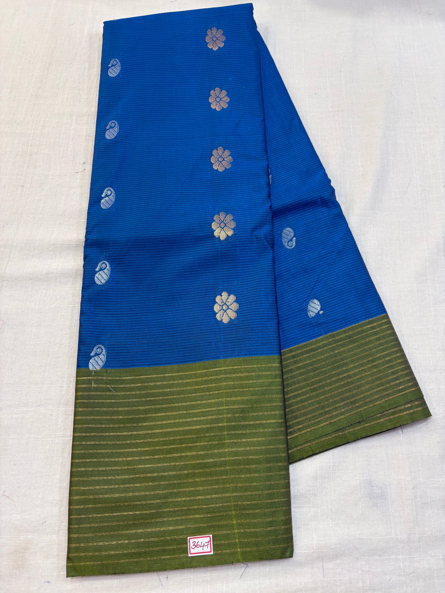 Semi Gadwal Sico Lines Border Saree