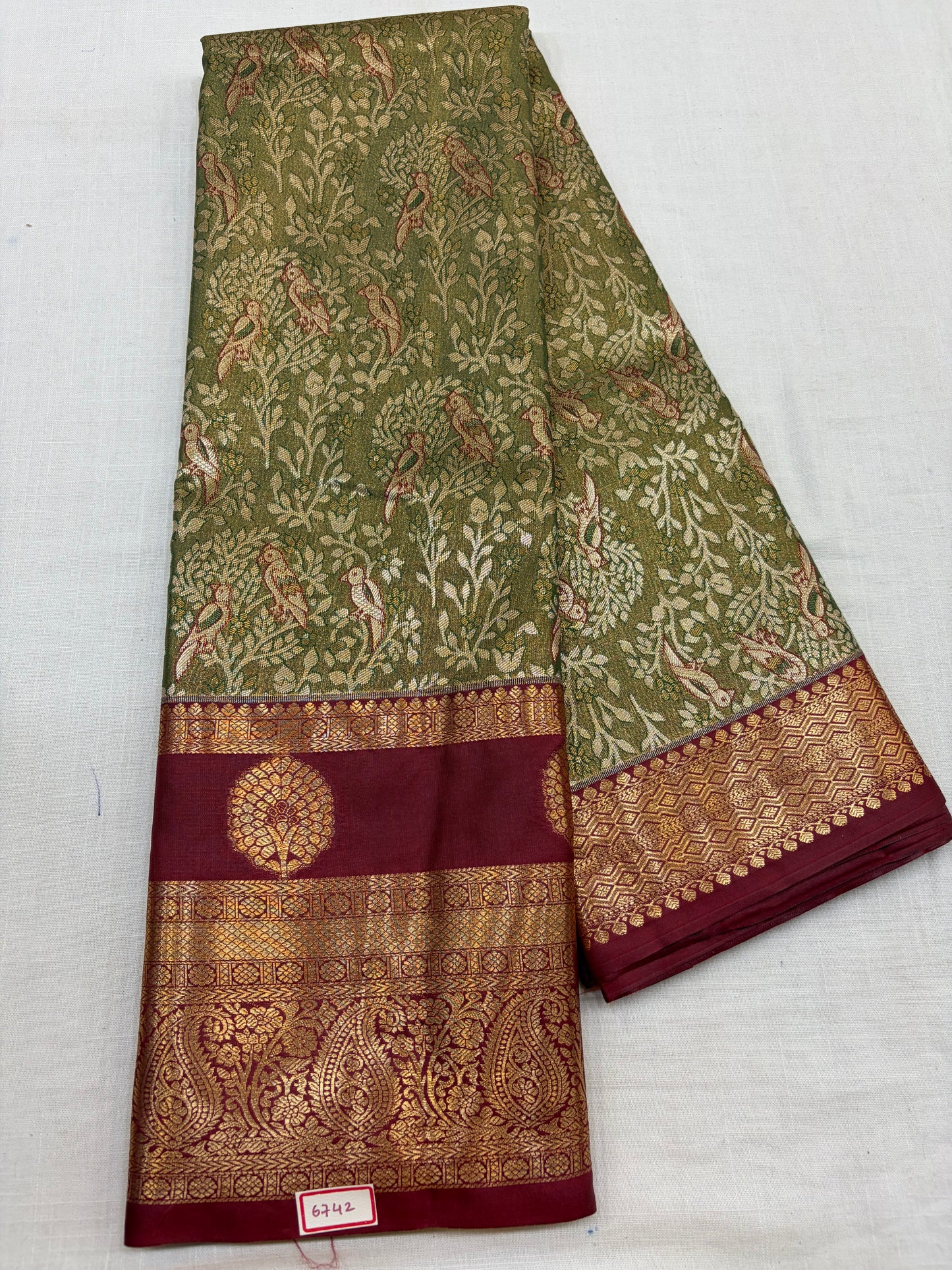 Semi Kanchi Tissue Pattu Sarees