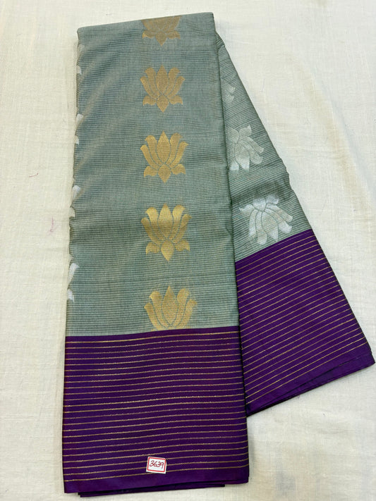 Semi Gadwal Sico Lines Border Saree