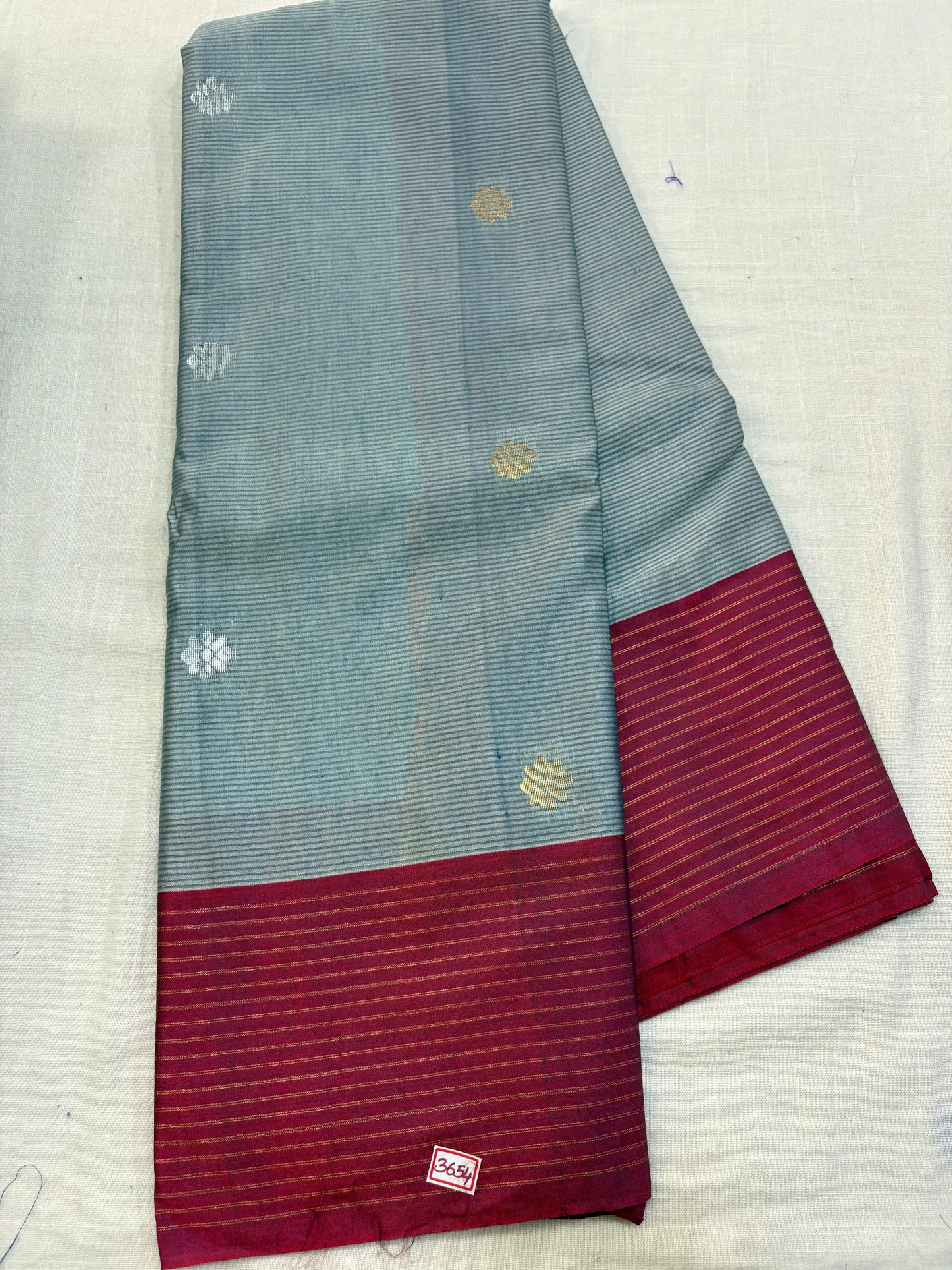 Semi Gadwal Sico Lines Border Saree