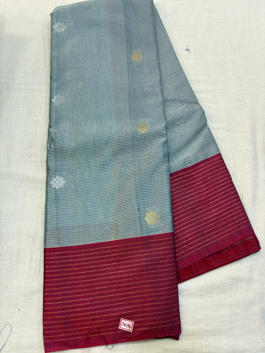 Semi Gadwal Sico Lines Border Saree