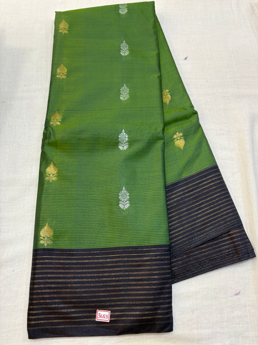 Semi Gadwal Sico Lines Border Saree