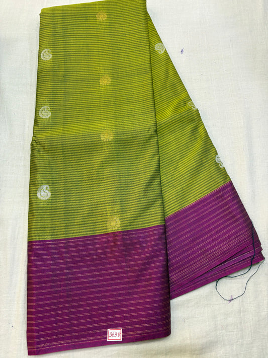 Semi Gadwal Sico Lines Border Saree