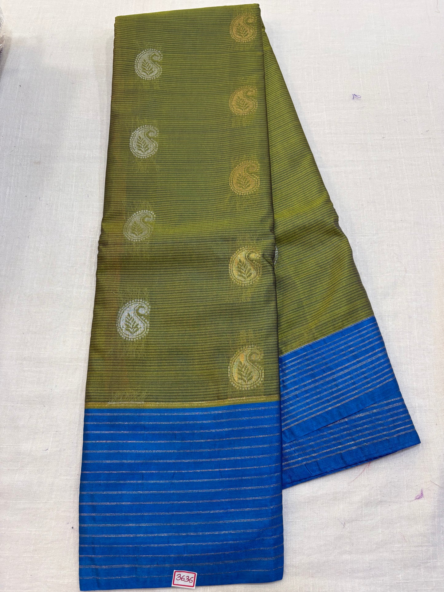 Semi Gadwal Sico Lines Border Saree