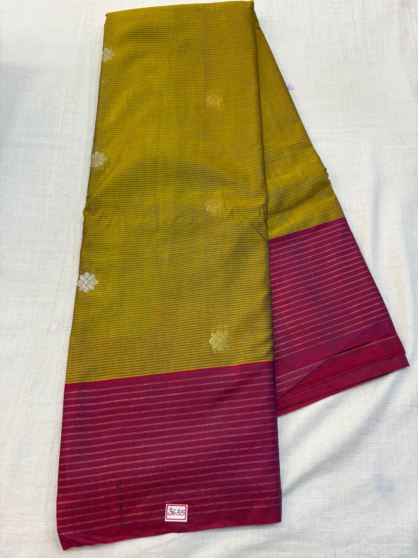 Semi Gadwal Sico Lines Border Saree