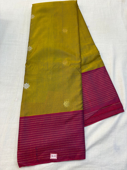 Semi Gadwal Sico Lines Border Saree