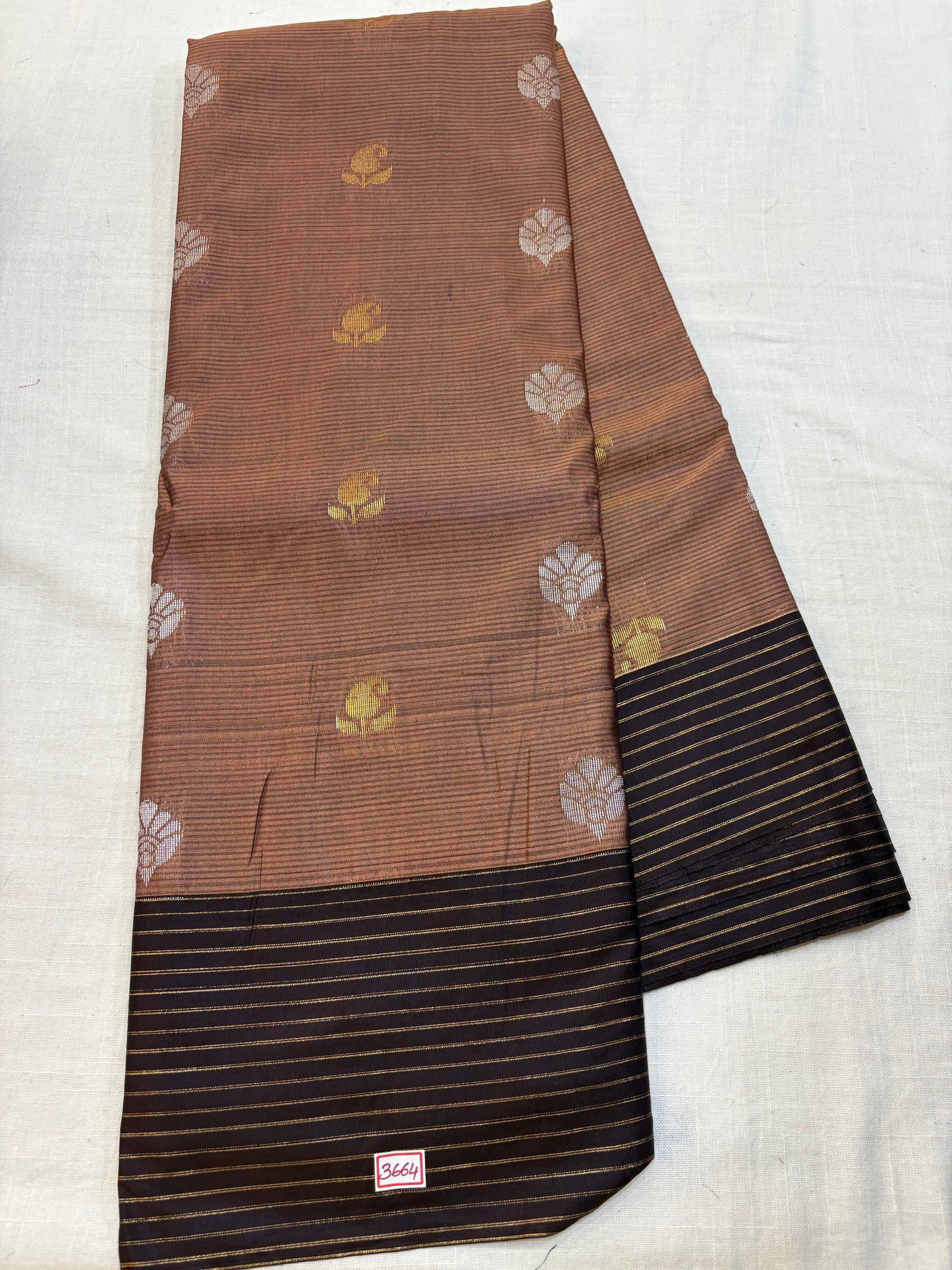 Semi Gadwal Sico Lines Border Saree