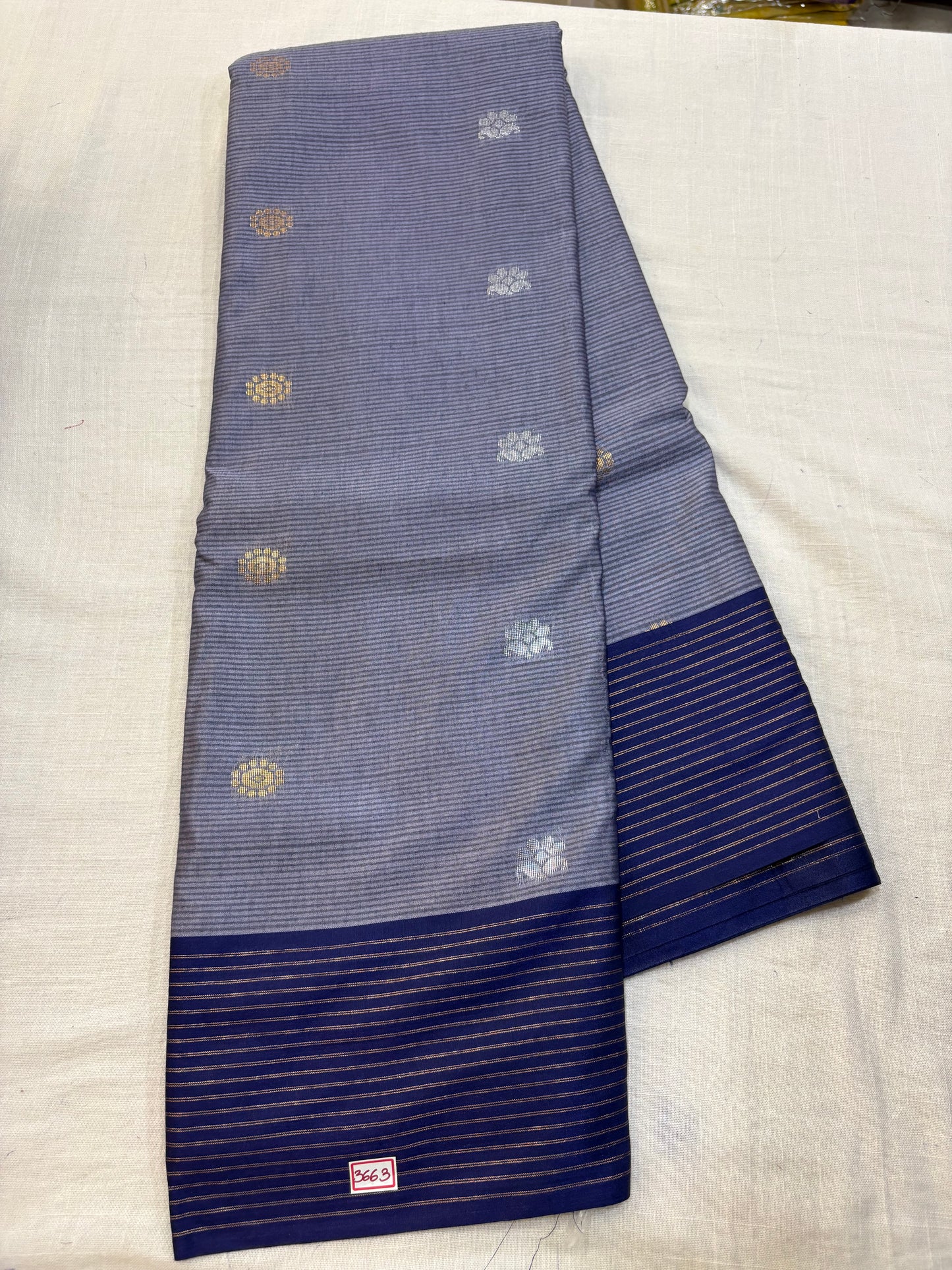 Semi Gadwal Sico Lines Border Saree