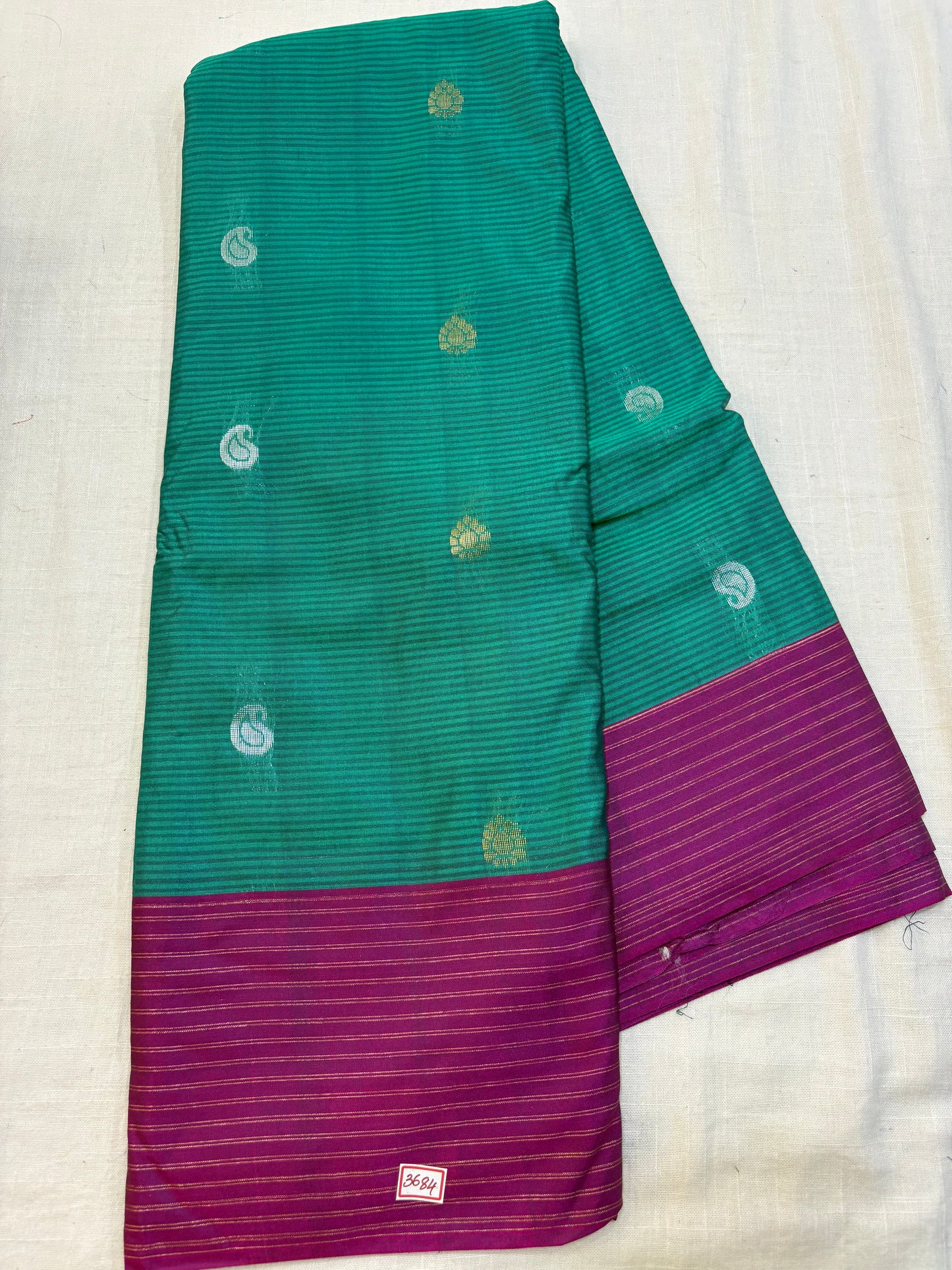 Semi Gadwal Sico Lines Border Saree